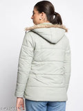 Women Solid Hooded Jacket