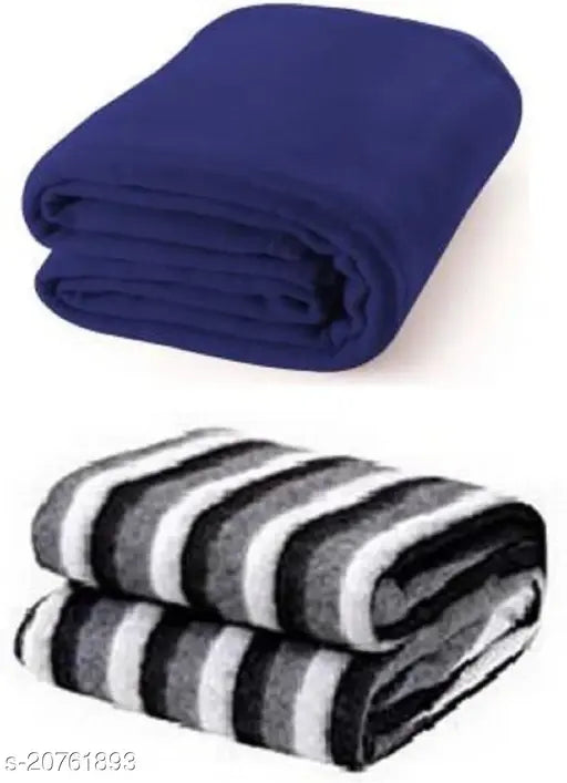 Comfytouch single solid blanket pack of 2