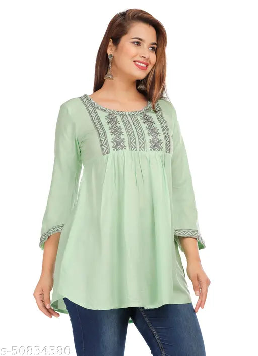 women Green casual Tops