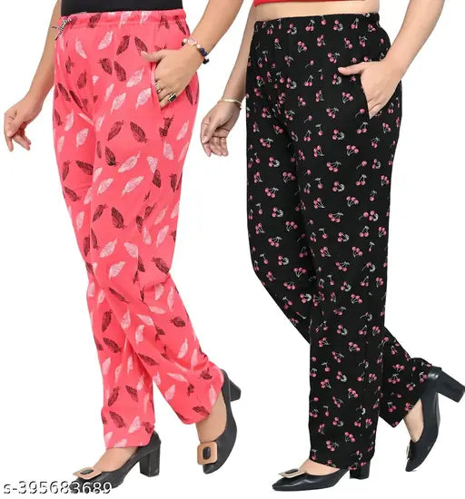 2 Piece Set Cotton Pyjamas Pant/Lower for Women's