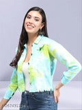 Women's Casual Regular Fit Tie & Dye Jackets