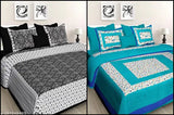 Jaipuri Bedsheet for Double Bed Cotton Bedsheet Combo - 100 % Cotton