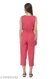 Women Casual Solid Sleeveless Full Length Crepe Jumpsuit