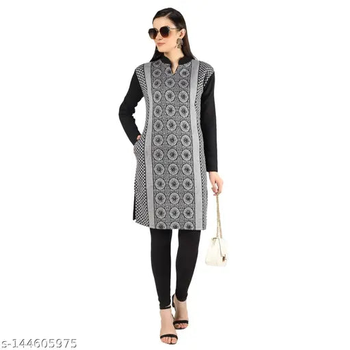 BADOS Present Latest Design And Style Women Woolen Kurti (Pack of 2)