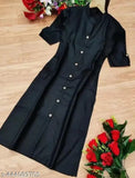 RAYON;KURTI.WITH:; POCKET(BLACK)