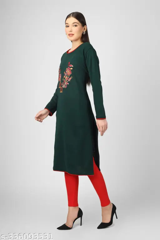 LUFEEP TRENDY WOMEN WOOLEN KURTI