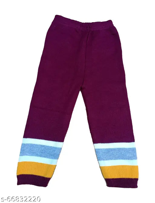 "Boys And Girls Woollen Sweaters" (Set 1) Purple Woollen Winter Wear