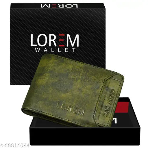 LOREM Men Brown Leather Wallet