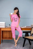 Womens Cotton Printed Capri Pyjama Pant|( Pack of 2 )