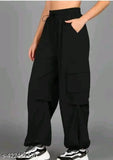 'MA FASHION'Jogger_ Cargo four Pocket _Trouser _They typically feature multiple pockets, giving them a utilitarian vibe while still maintaining a fashionable look Fabric: Lycra-Black & Grey