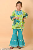 JEXPORT Floral Print Kurta, Sharara & Dupatta Set