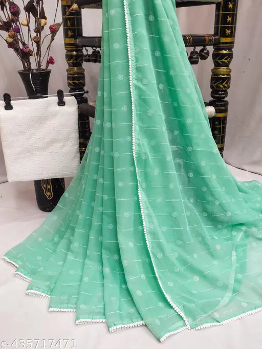 Chiffon Lace Border Saree