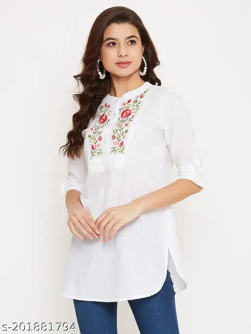 Floral Embroidered Women's Tunic