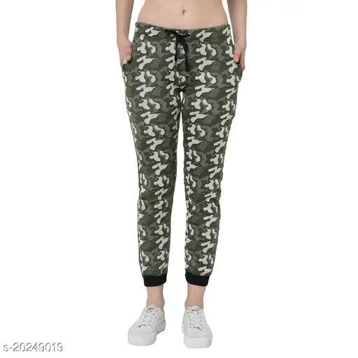 Women Textured StraightFit Green Trousers