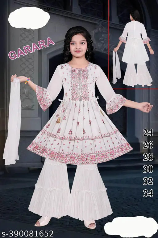 girls ethnic wear kurta plazzao sharara set