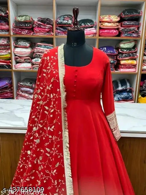 EMBRODERY KURTI RED