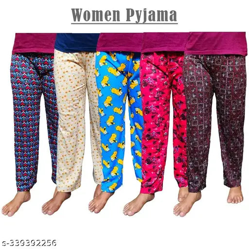 Multicolor Women Pyjama Pant Pack Of 5