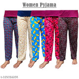 Multicolor Women Pyjama Pant Pack Of 5