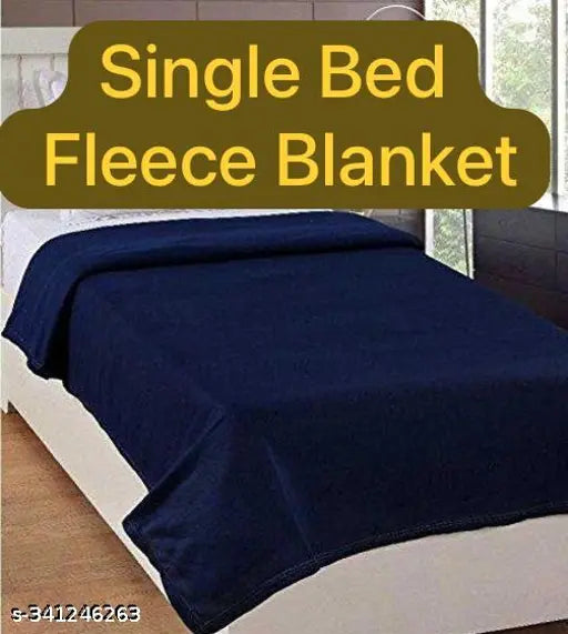 Fleece Polar Single Bed Ac Blanket / Bedsheet For All Season, color- Cream (228 x 152 cm)