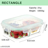 VRS MALL Borosilicate Standard Glass Lunch Box Microwave Oven Safe 3-Compartment Glass Storage Box with Leak Proof Airtight lid -1000ml(Transparent,Pack of 1) 1 Containers Lunch Box (1000 ml)