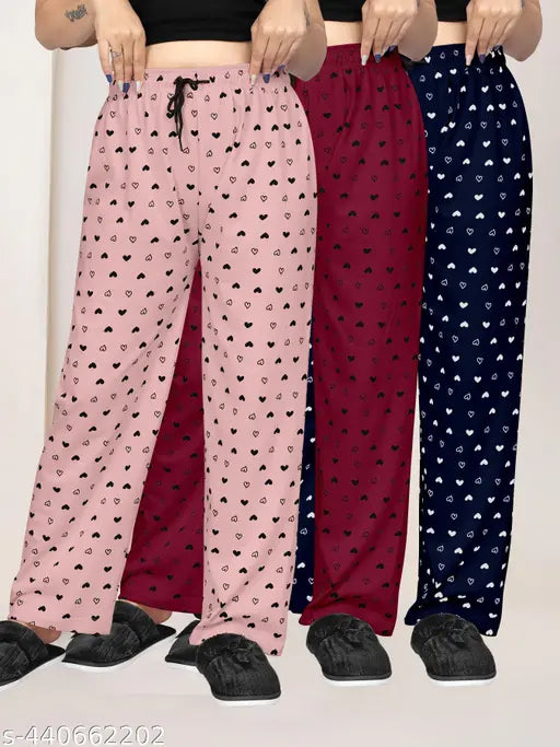 payzama for women & Women's Cotton Printed Pyjama. Pack Of 3 Pajamas