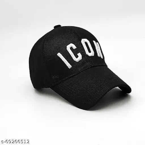 icon white embroidery cap black