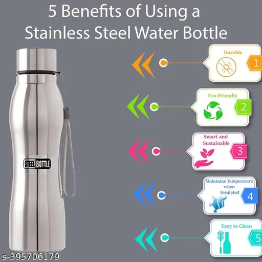 Double Layer Stainless Steel Slim Water Bottle With Loop 1000 Ml School,College,Fridge,Home & Office bottle for Mens and Womens (Pack of 1)