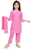 #Girls Kurta & Pyjama Set Kurta Dress Girls Ethnic Dress Cotton Kurta & Pyjama Dress Set (Pack of 1