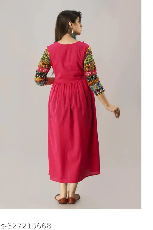 Rayon Full Printed Long Kurti Anarkali