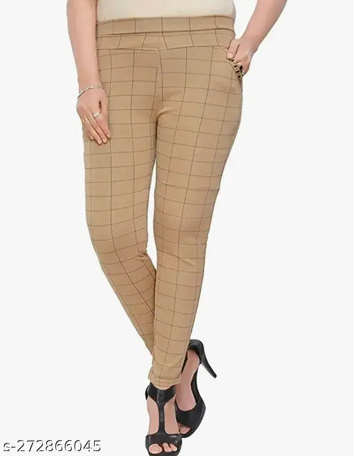 Fashionable Jeggings For Woman's/Girls ( White, Brown )