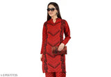 Attractive Women's Printed Woolen A-line Kurta Elegance in Every Stitch