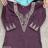 Woolen Kurti For Women ( Embroidery kurti)