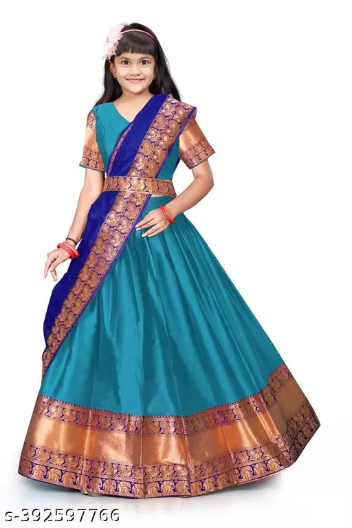 New Designed South Indian Lehenga Choli For women's And Girl's-KUMKUM