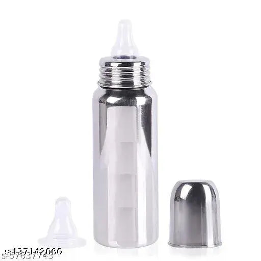 Stainless Steel Milk Feeding Bottle with hot case cover for Baby, 250ml