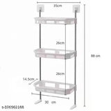 JARIWAAH Stainless Steel Fruit and Vegetable Storage Stand Rack Multipurpose Baskets Kitchen Trolley Modern Kitchen Storage Rack