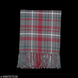 Christmas Red Grey Woven Throw