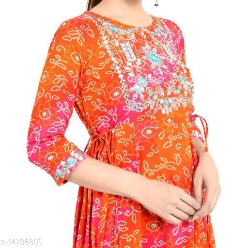 SS SANGANERI Printed Rayon Kurti