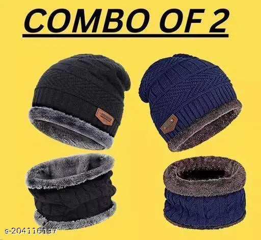 SHANAYA ENTERPRISES SPECIAL COMBO OFFER WOOLEN CAP PREMIUM QUALITY PACL OF 2