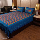 Trendy Jaipuri Printed Double Bed Bedsheet with 2 Pillow Cover