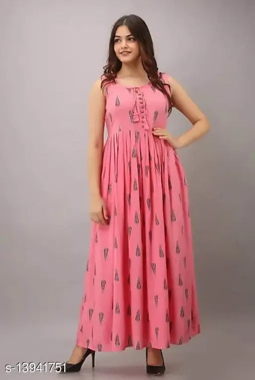 Demirner pink anarkali kurta