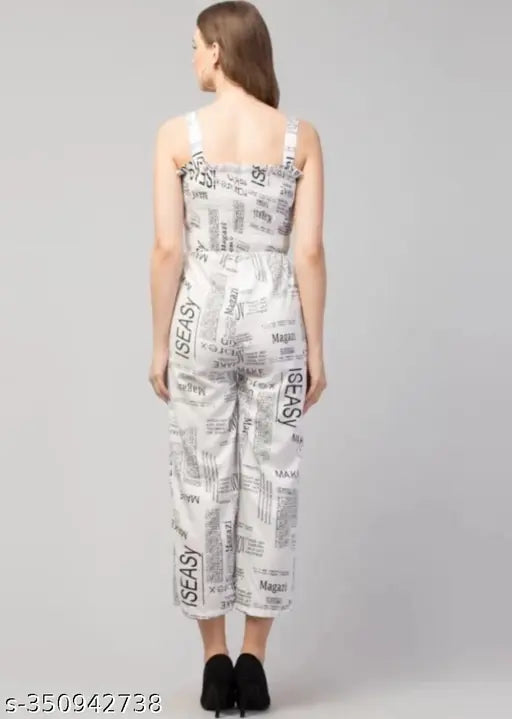 LATEST WOMEN PAPER PRINT 2_PCS JUMPSUIT