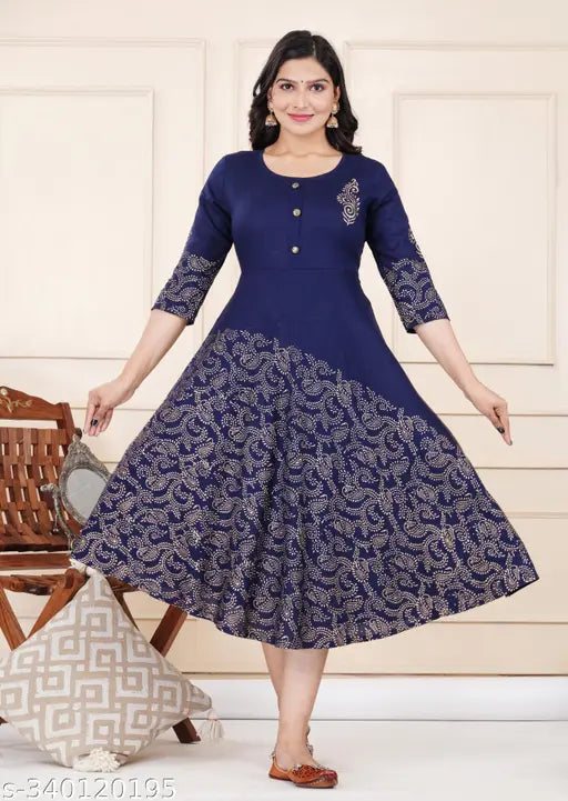 Blue kurti for women