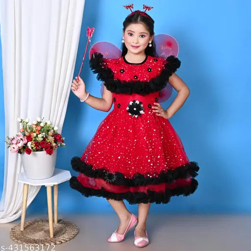 Enchanting Fairy Frock Pari Dress with Wings, Magic Stick and Headband | Pari Frock | Party Costume | Girls Frocks | Kids Frocks | baby girl dress | birthday dress | Angle Dress | frock dikhaiye |