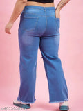 Plus Size Women Cotton Denim Stretchable Jeans