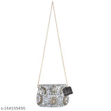 White Mosaic style Handmade metal bag / Party / Clutch / Slingbag