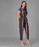 Vivient Women Green Striped Casual Jumpsuits