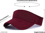 Infispace Unisex Cotton Adjustable Sports Wine Sun Visor Cap