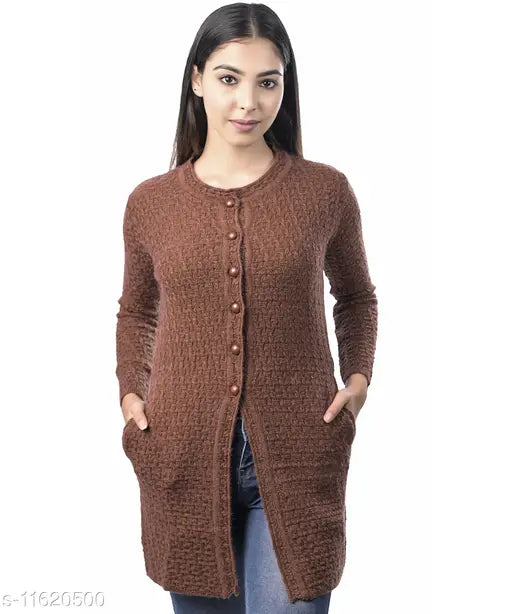 Ogarti woollen designer Women"s long Cardigan