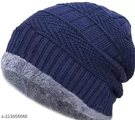 Piftif Soft Windproof Woolen Winter Cap for Men and Women/Woolen caps pack of 1.