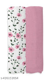 Baby Muslin Swaddler-pack 2 FLORAL,PLAIN